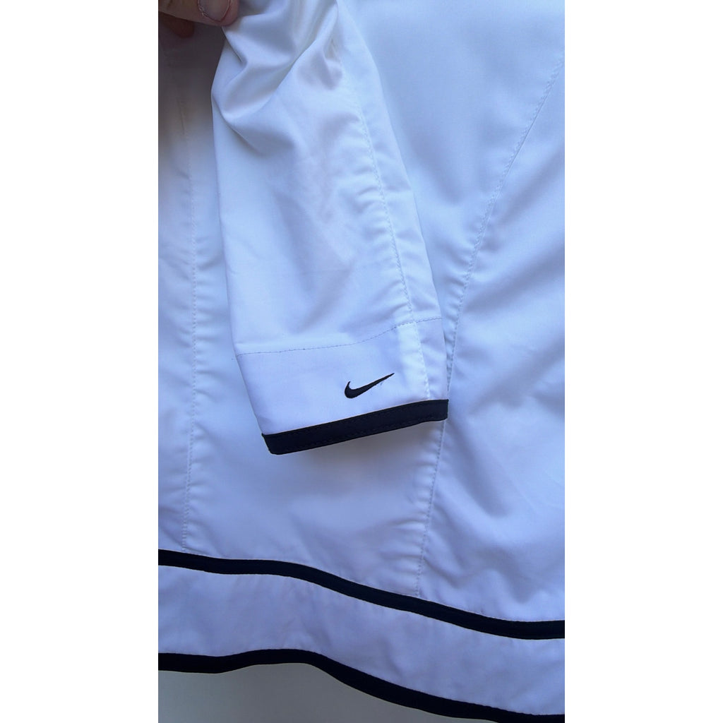 Nike Womens Small White Full Zip Athletic Jacket Running Lightweight Zip Up