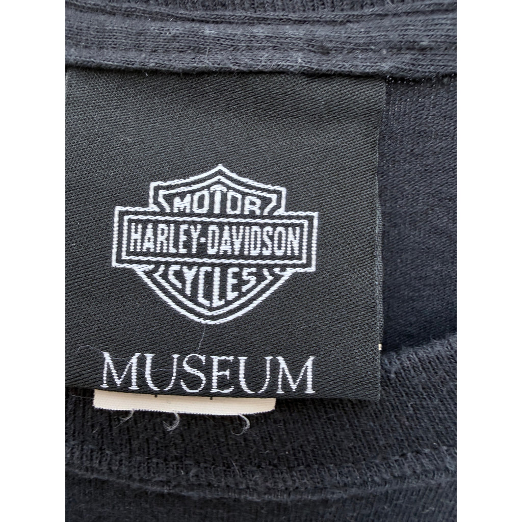 Harley Davidson Long Sleeve Shirt Mens Small Black Motorcycle Graphic Tee