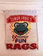 Señor Frog's Men's White Extreme Fun Rags T-Shirt — brand label