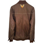 Quiksilver Men's Brown Colorblock Fleece Jacket — back view
