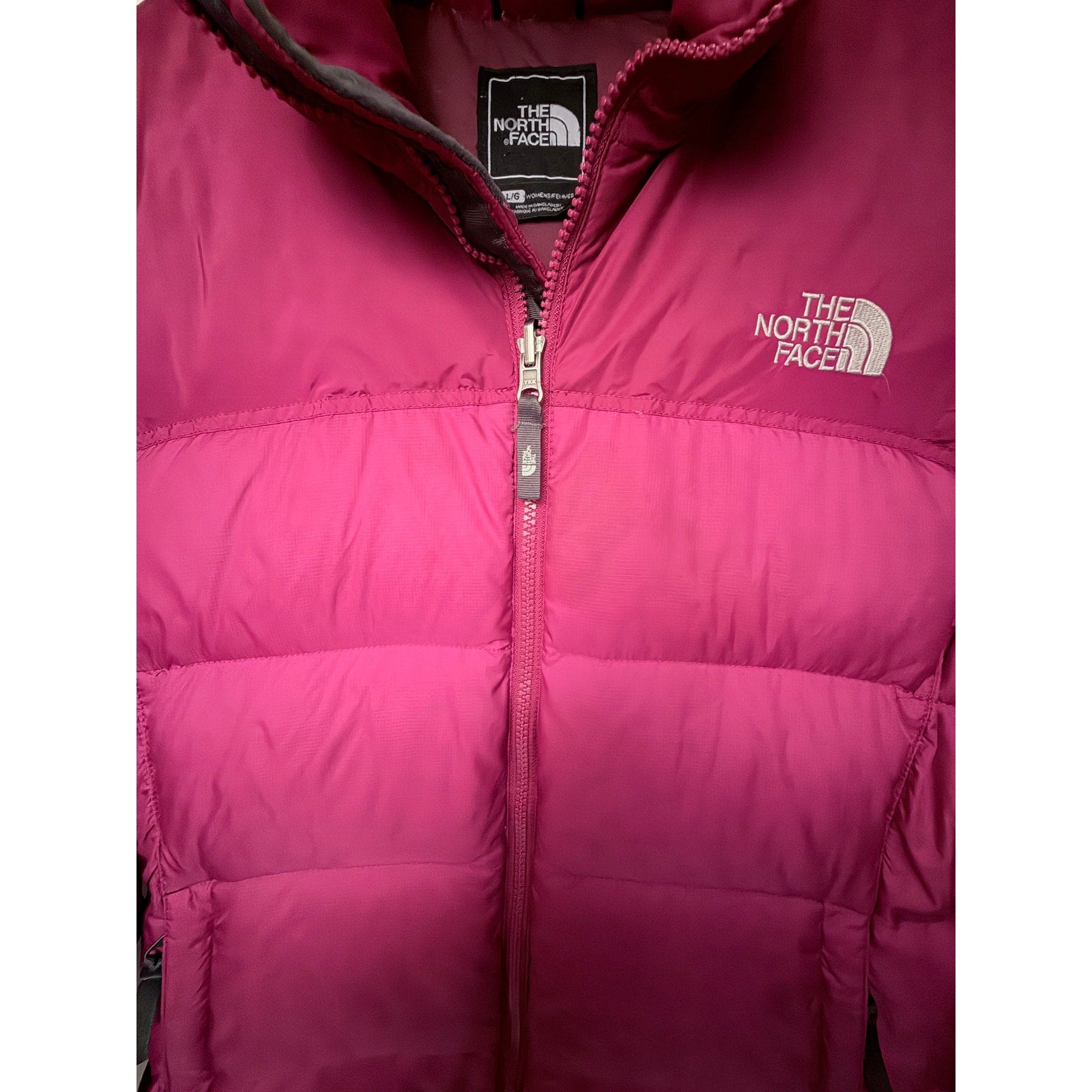 The North Face Women's Nuptse 700 Down Puffer Jacket Burgundy Large