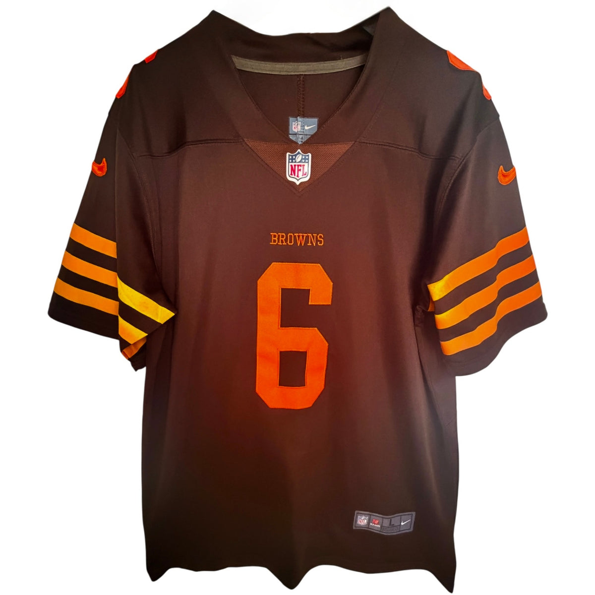 Nike Brown Baker Mayfield Cleveland Browns NFL Number Jersey - Men's L