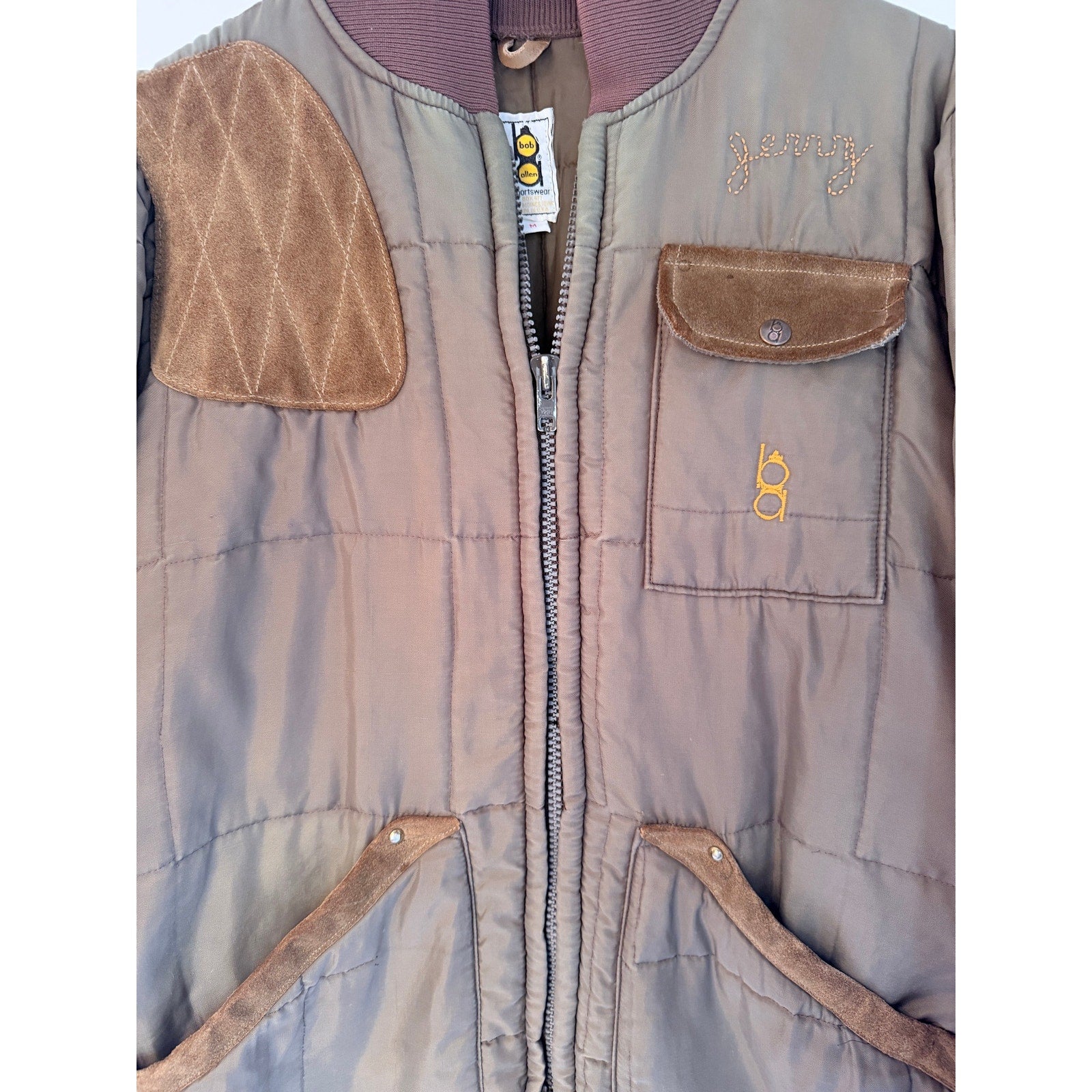 Bob Allen Shooting Vest Mens Medium Olive Quilted Hunting Vest