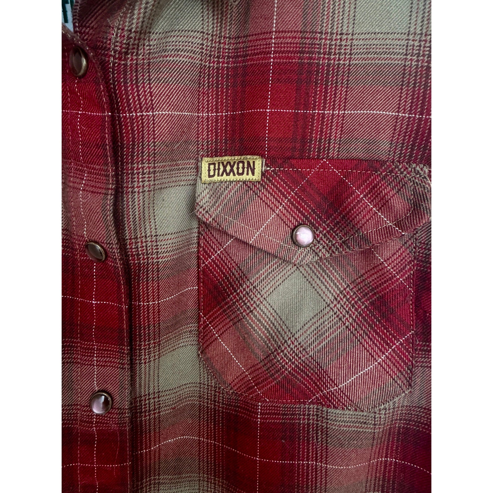 Dixxon The Juarez Flannel Shirt Womens Small Plaid Snap Front
