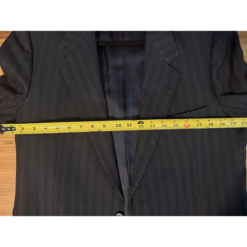 Yves Saint Laurent Mens Blazer Jacket Gray Pinstripe Made In France Vintage 40R
