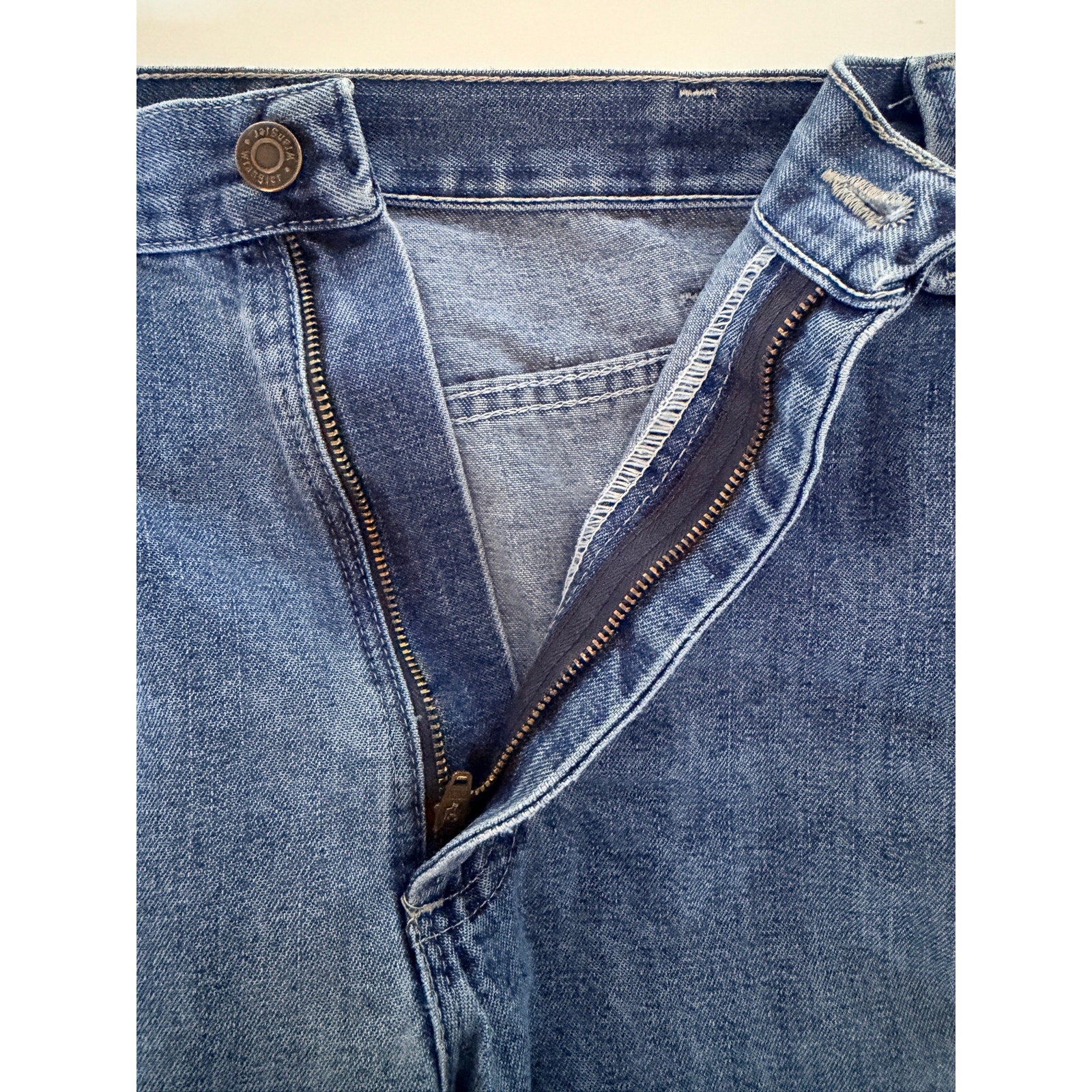 Wrangler Carpenter Jeans Mens 36x30 Blue Denim Workwear Utility Pants