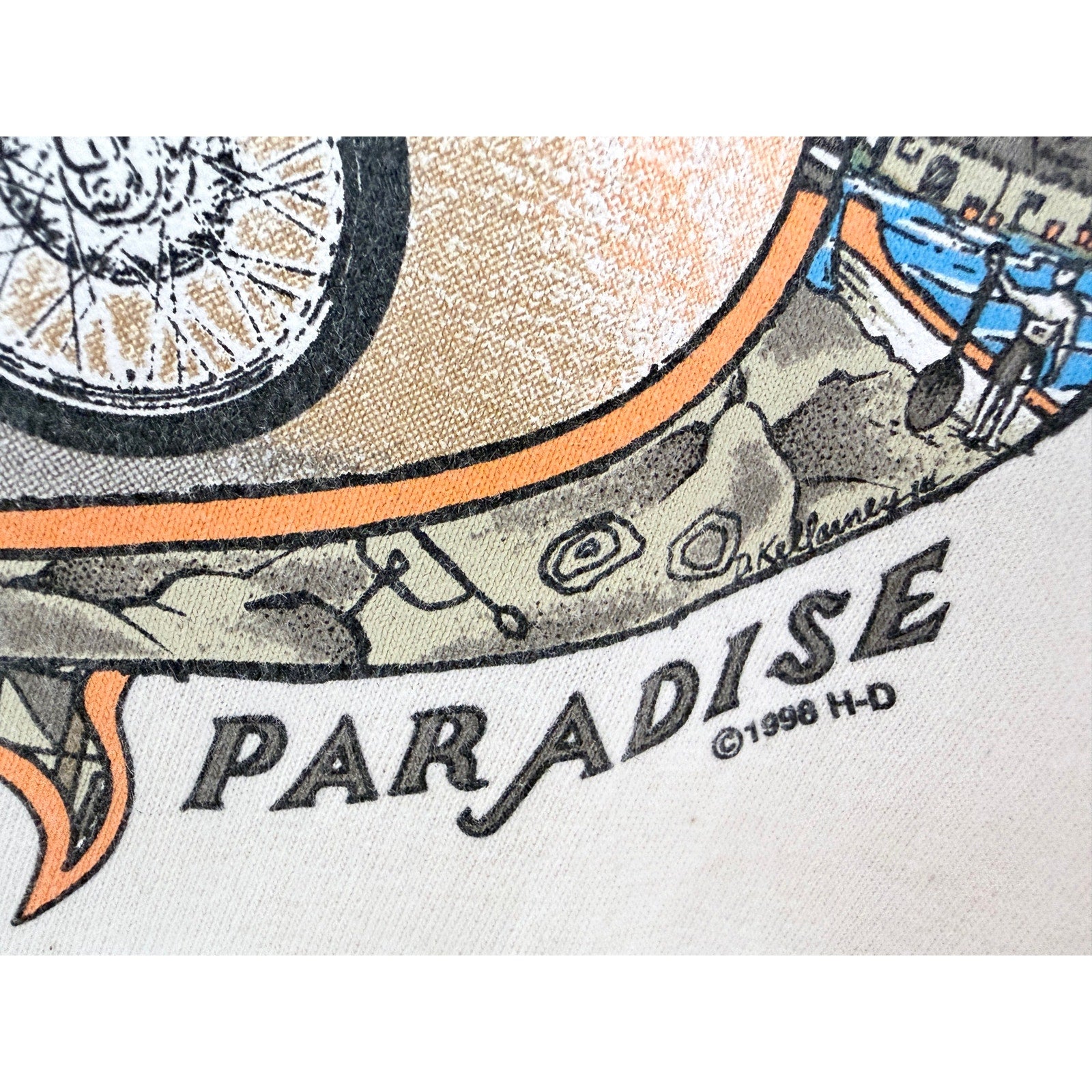 Harley-Davidson Pacific Hawaii Paradise T Shirt Mens Large Made USA 100% Cotton