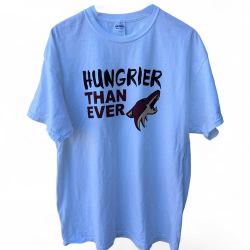 Coyotes "Hungrier Than Ever” front graphic with coyote, XL t-shirt