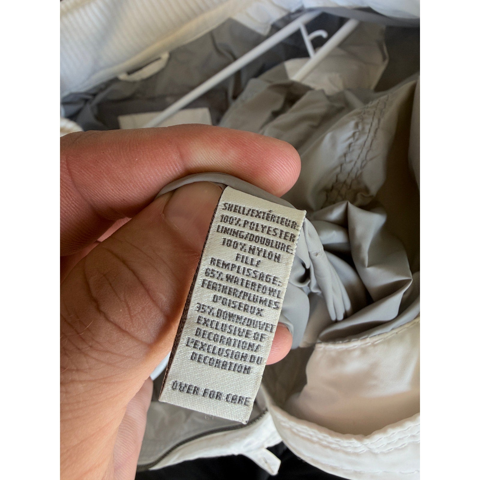 Abercrombie & Fitch White Puffer Jacket