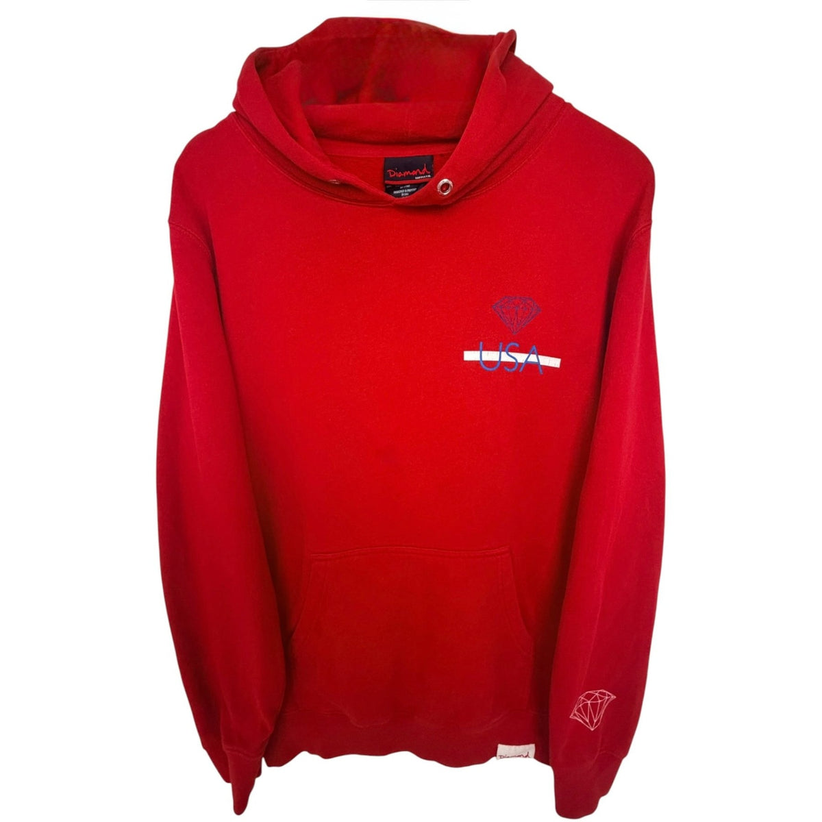 Diamond Supply Co. Red Cotton Team USA Hoodie - Men's M
