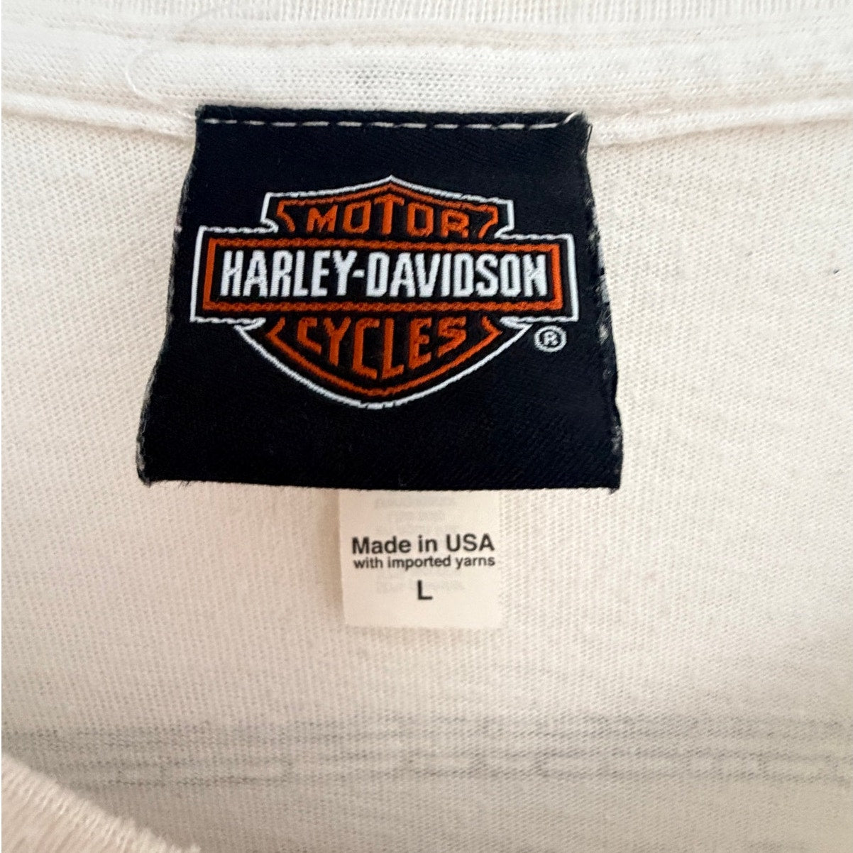 Harley-Davidson Men's Whiskey Row Skull T-Shirt Large White - product photo 3