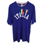 Italia Men's Blue Crewneck T-Shirt — front view