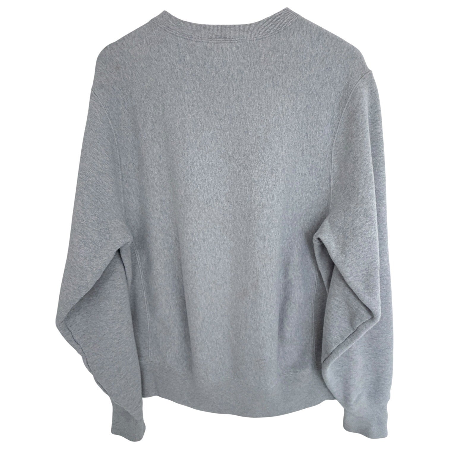 Champion Reverse Weave Crewneck Sweatshirt Mens Medium Gray Plaid Logo