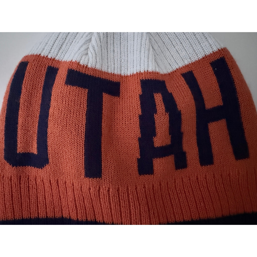 Utah Hockey Club Knit Beanie Orange Navy White One Size