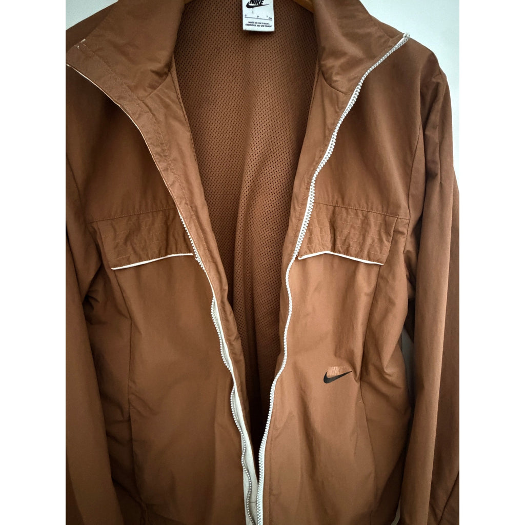 Nike Womens Small Brown Windbreaker Jacket Mesh Lined Full Zip SP220010SIV - product photo 5