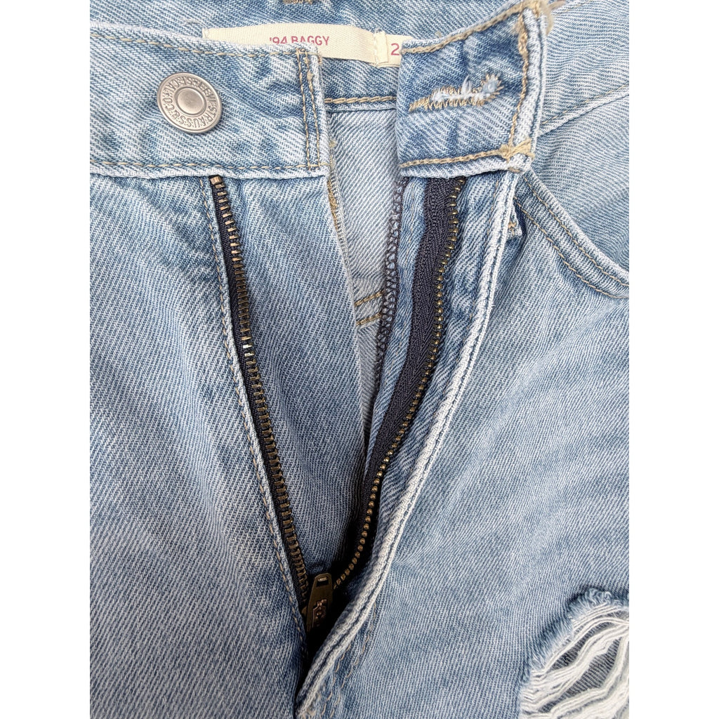 Levi’s Distressed Jeans Womens 26 Light Wash Baggy Skater Denim Pants