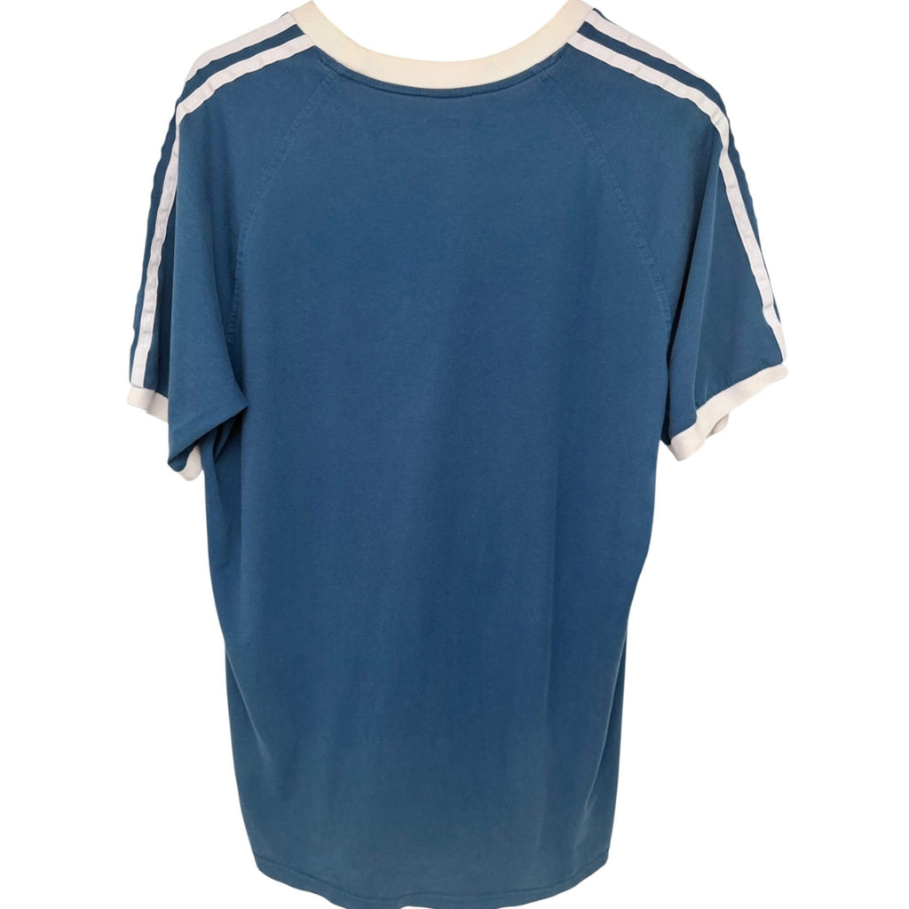 adidas Men's Blue Rugby Colorblock Raglan T-Shirt — back view