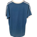 adidas Men's Blue Rugby Colorblock Raglan T-Shirt — back view