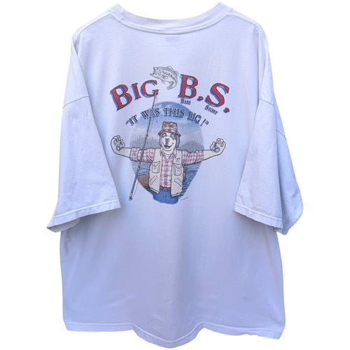 Big Dogs Graphic T Shirt Mens 3XL Beige Fishing Humor Vintage Style Tee