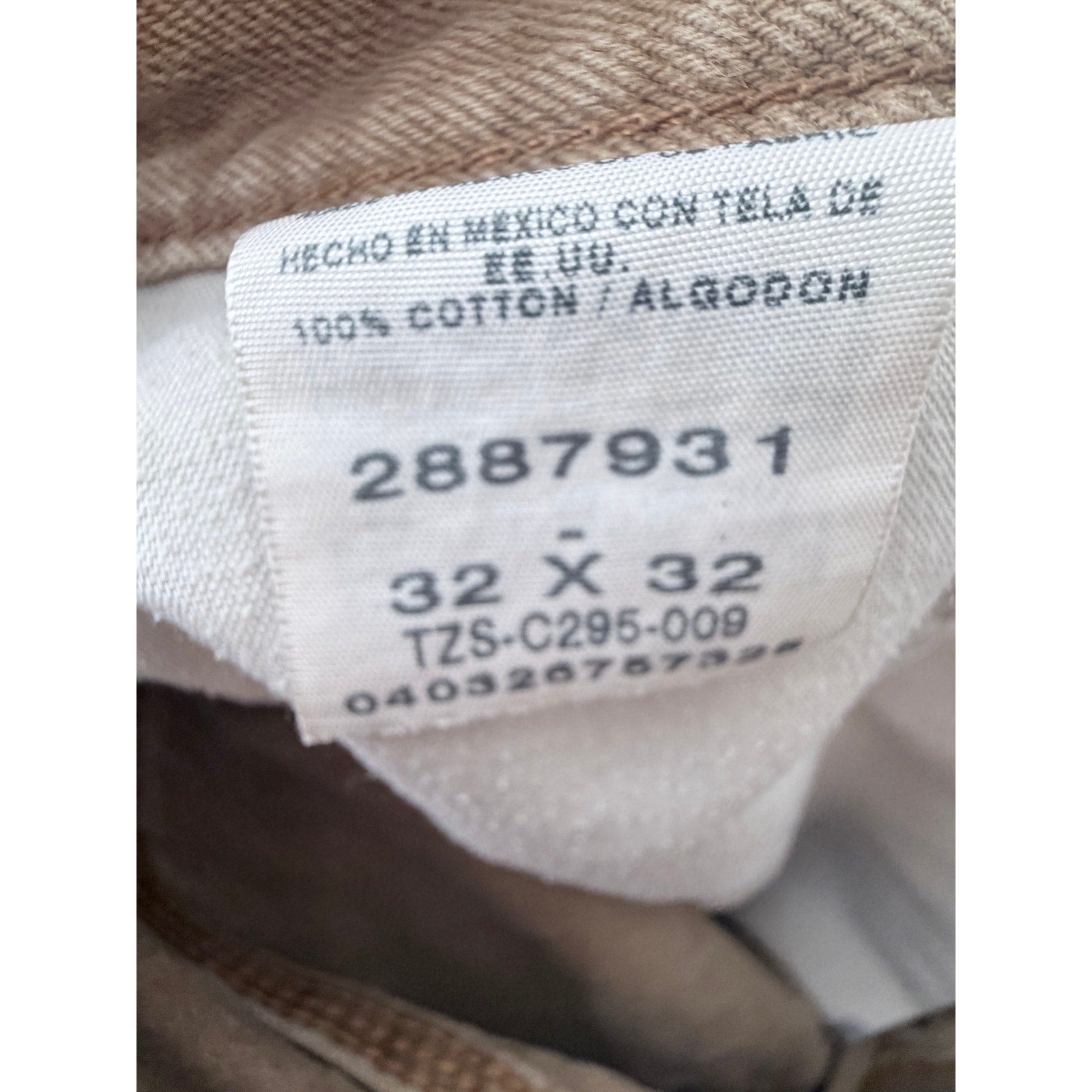 Lee Carpenter Mens 32x32 Tan Carpenter Pants Workwear Cotton Straight Leg
