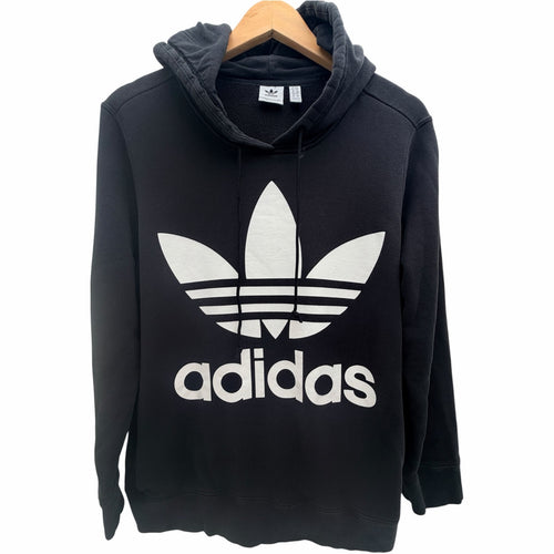 Adidas Originals Big Trefoil Hoodie Women's Large Black White