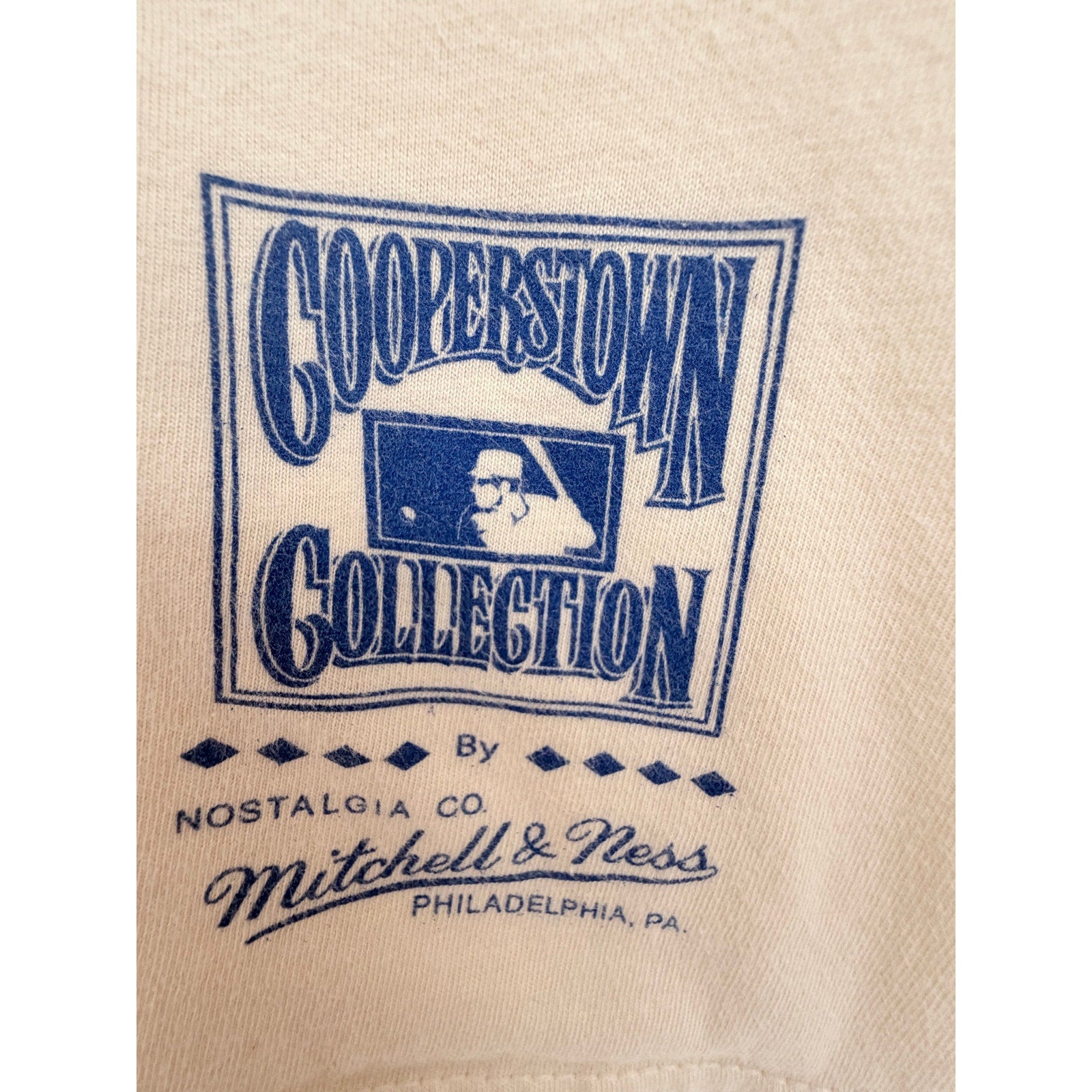 Mitchell & Ness New York Yankees Champions Tee Shirt Mens L Cream MLB 1998 1999
