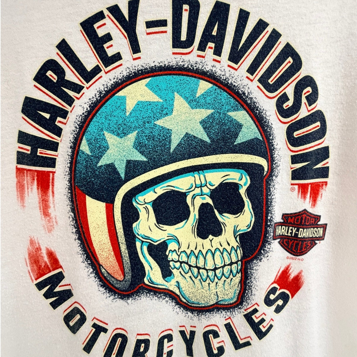 Harley-Davidson Men's Whiskey Row Skull T-Shirt Large White - product photo 4