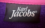 Karl Jacobs Men's Purple Colorblock Hooded Hoodie — brand label