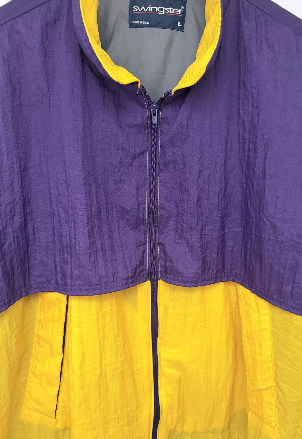 Swingster Men's Purple Colorblock Jacket — view 4