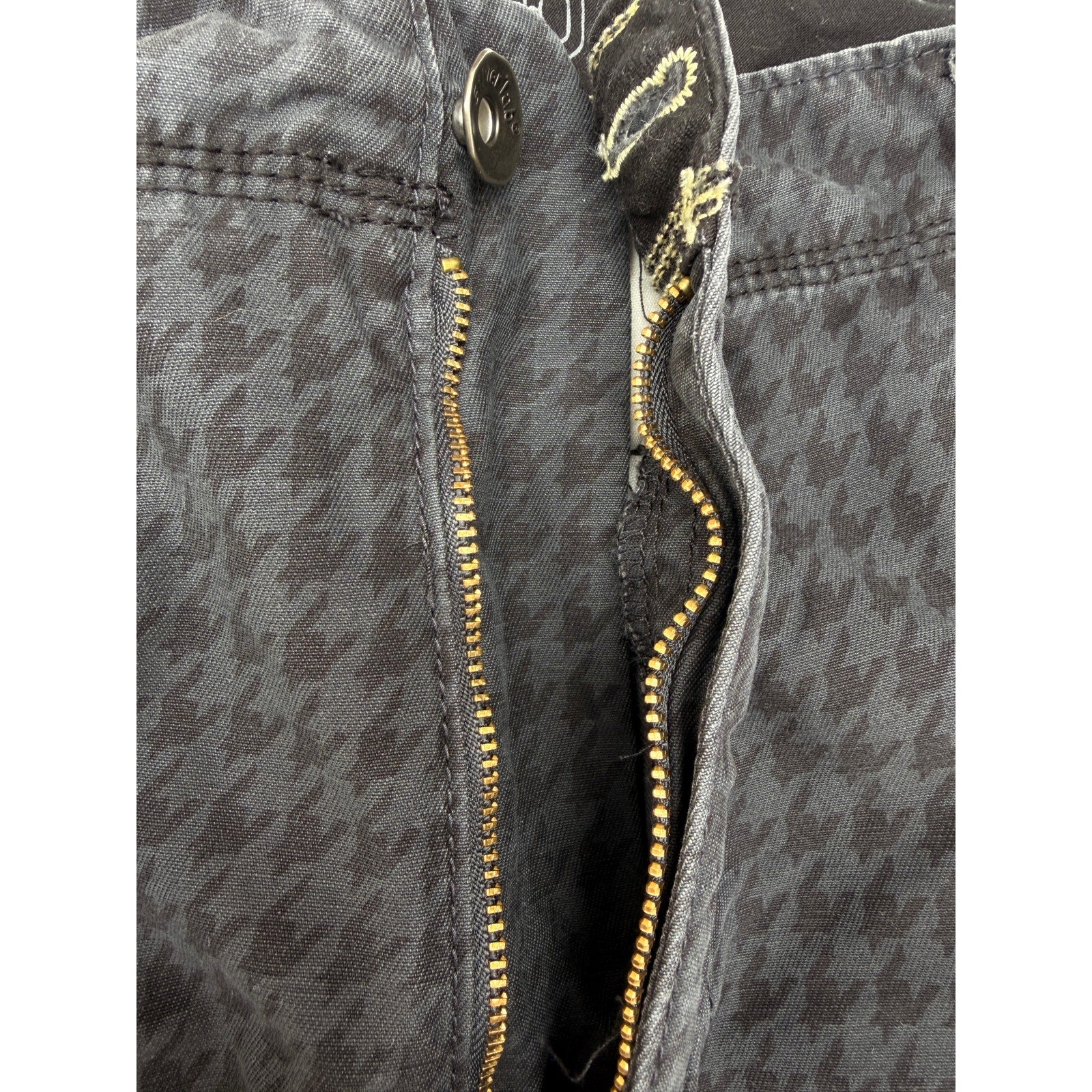 Silver Tab Cargo Shorts Mens 36 Black Houndstooth Utility Streetwear