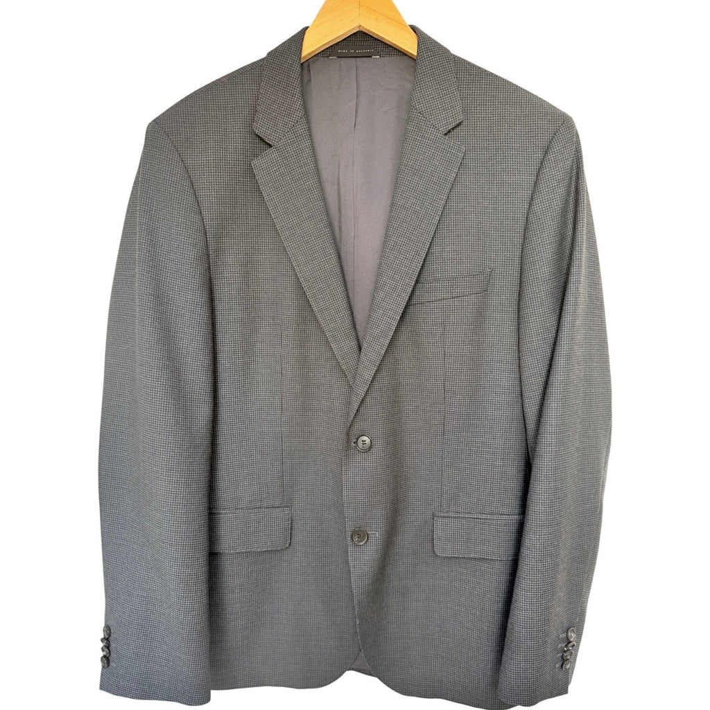 Hugo Boss Sport Coat Mens 42R Gray Wool Blazer Lanificio Tesse Italy 2 Button