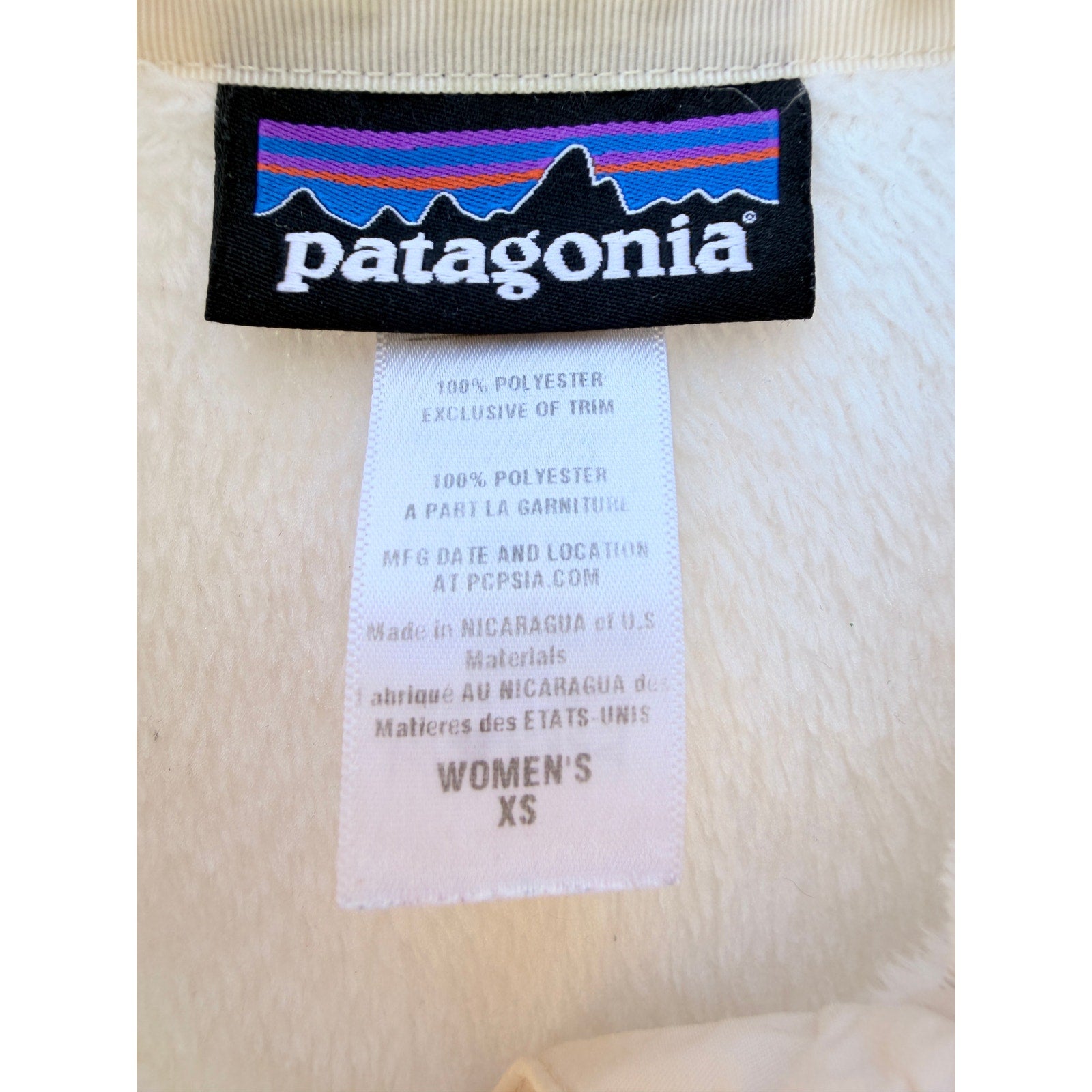 Patagonia Synchilla Snap T Fleece Womens XS Cream Pullover Outdoor Lightweight