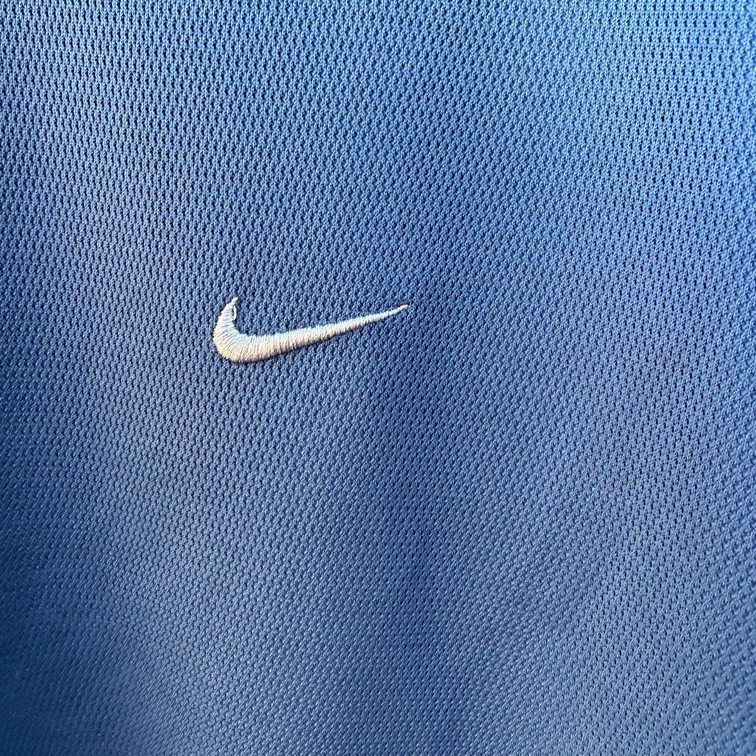 Nike Vintage Silver Tag Long Sleeve Shirt Large Tall Blue