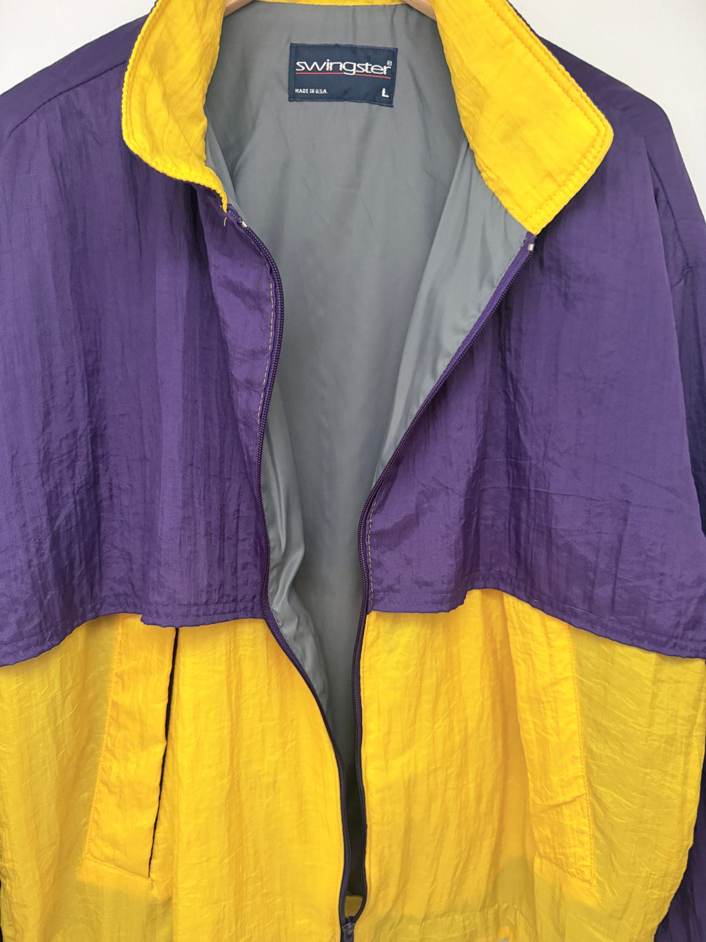 Swingster Men's Purple Colorblock Jacket — view 5