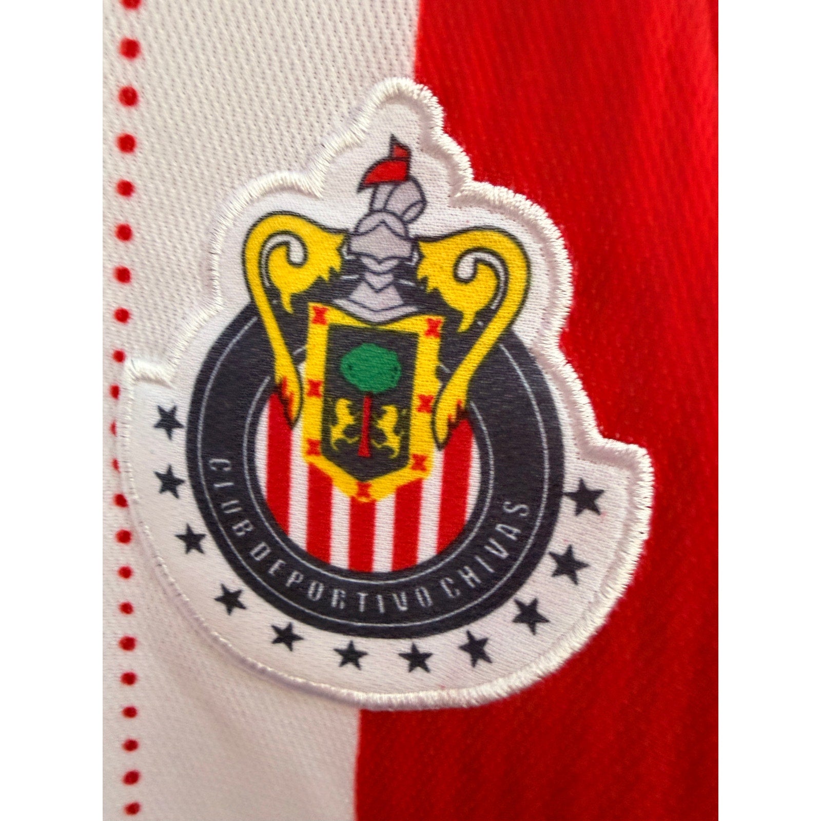 Chivas Remini Guadalajara Soccer Jersey Mens Red White Striped Futbol Shirt