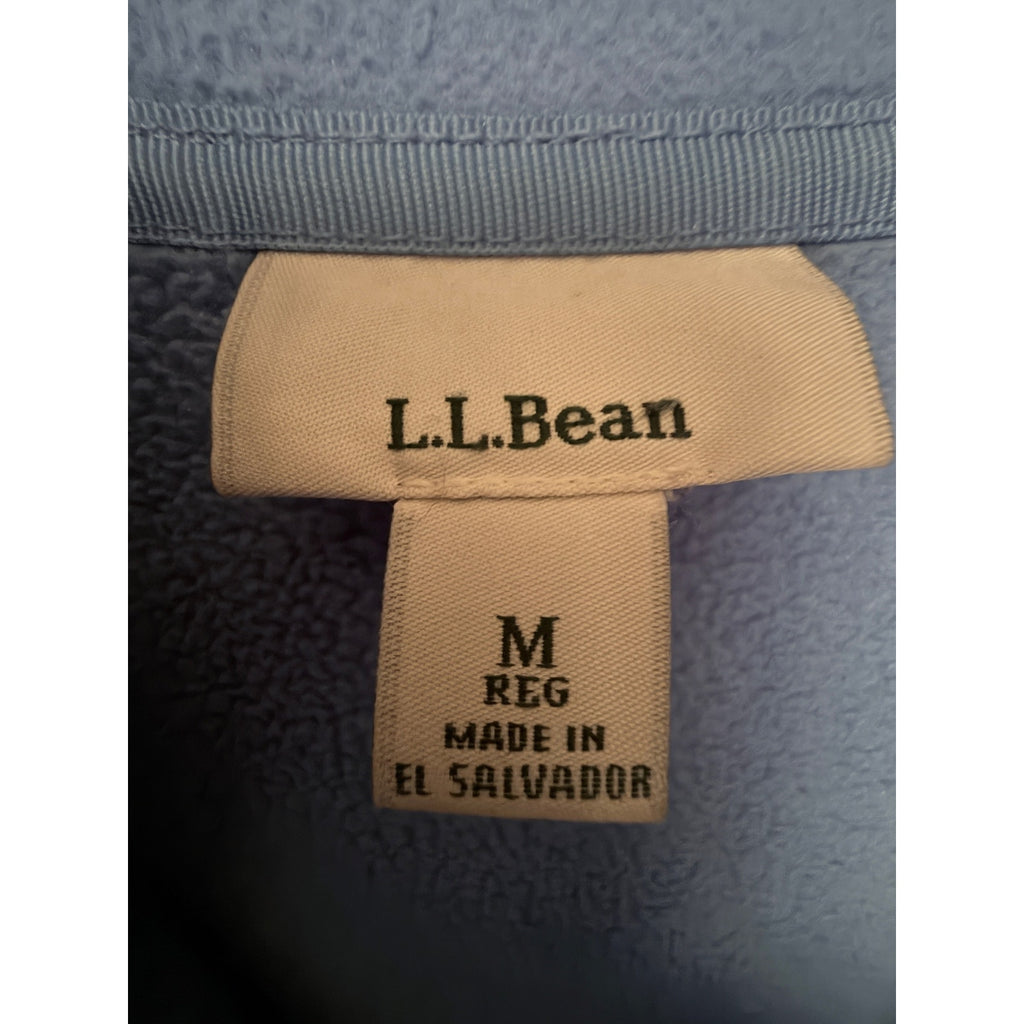 L.L.Bean Women's Blue Full Zip Fleece Jacket Medium Soft Outdoor Layer