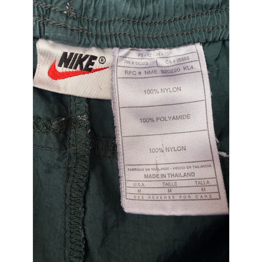 Nike Nylon Track Pants Mens Large Green Vintage Windbreaker Bottoms