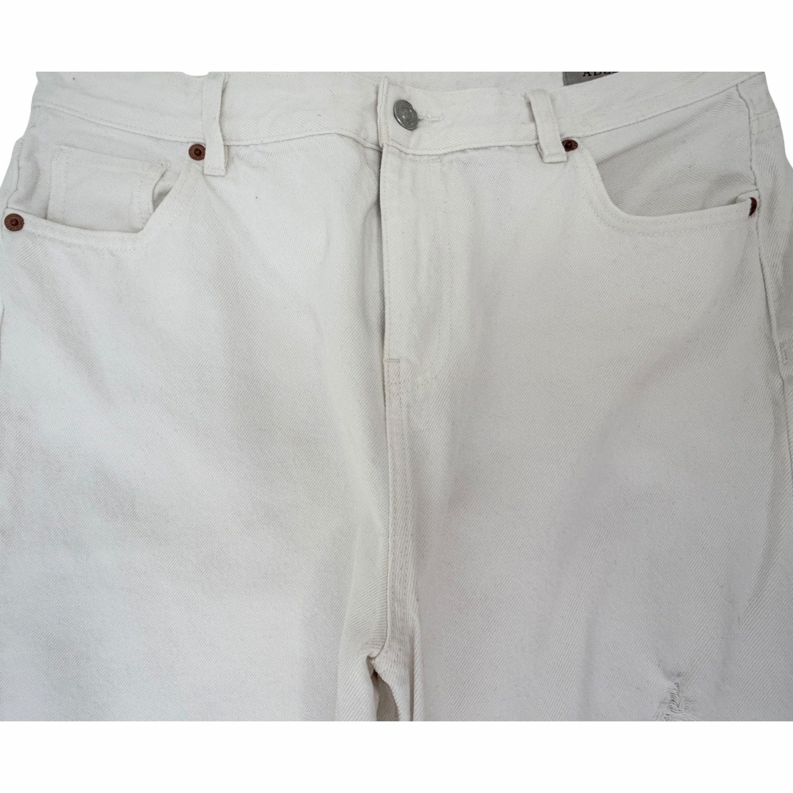 AllSaints Ash Women's White Distressed Boyfriend Jeans 31