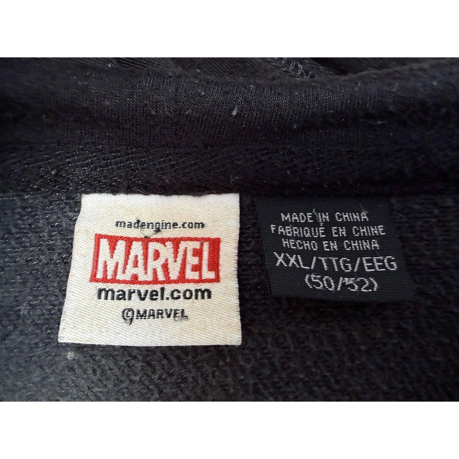 Marvel Punisher Hoodie Mens Large Black Camo Skull Graphic Zip Up Streetwear