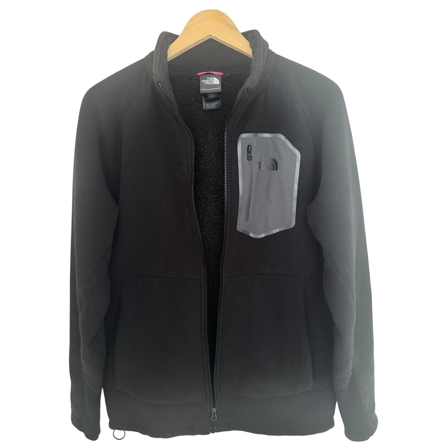 The North Face Fleece Jacket Mens Medium Black Full Zip Outdoor Jacket