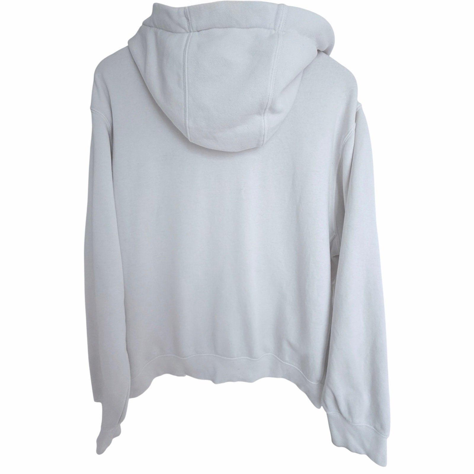 Nike Full Zip Hoodie Mens Large White Fleece Sweatshirt Swoosh Y2K