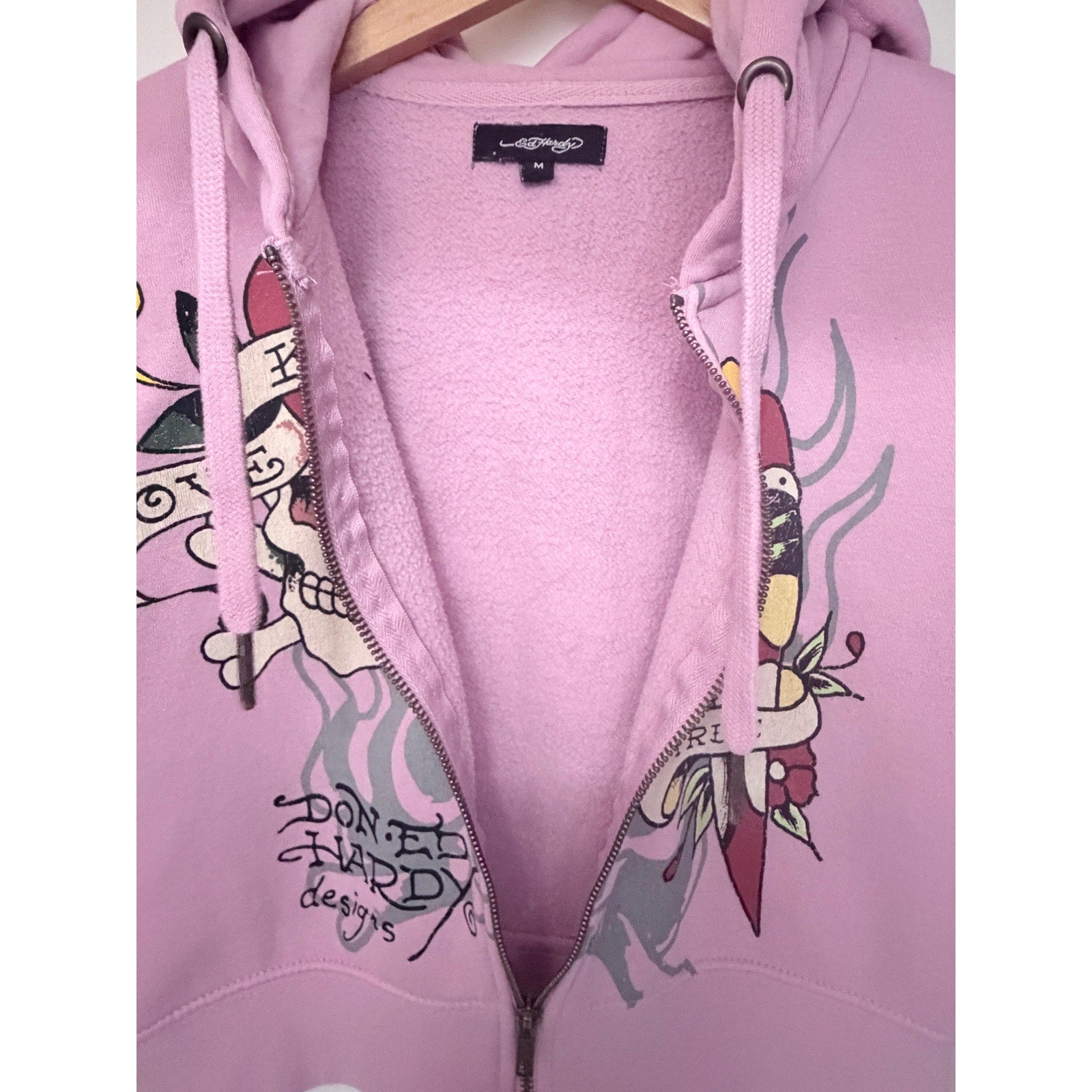 Ed Hardy Love Kills Slowly Hoodie Womens M