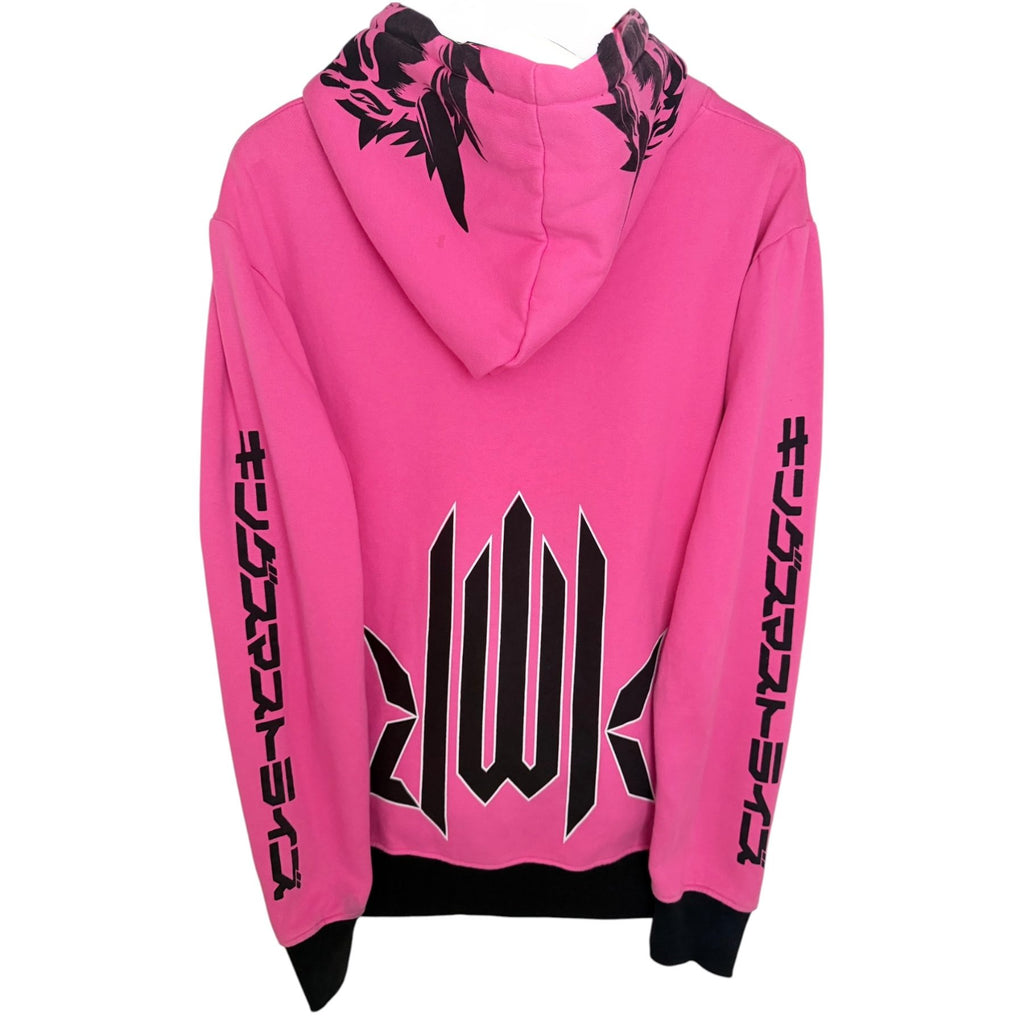 Kings Must Rise Men's Pink Hooded Hoodie — back view