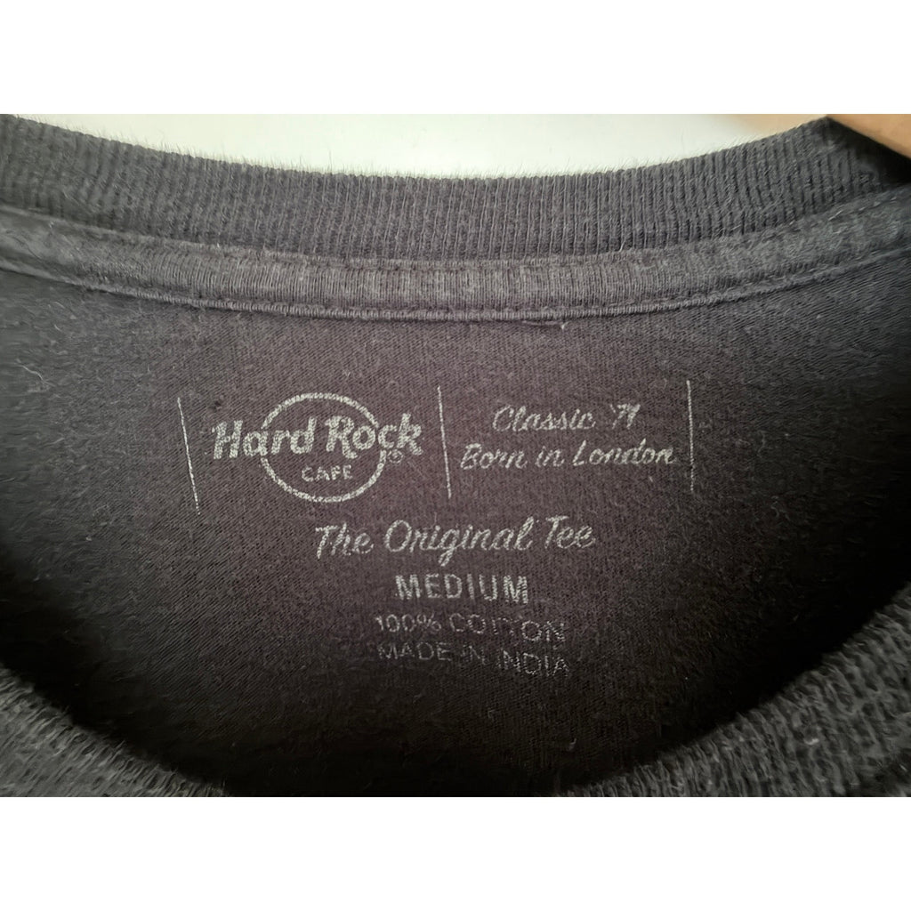 Hard Rock Cafe Denver T Shirt Mens Medium Black Logo Graphic 100% Cotton