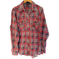 Canyon Trails Flannel Shirt Mens 2XL Red Blue Plaid Western Snap Button