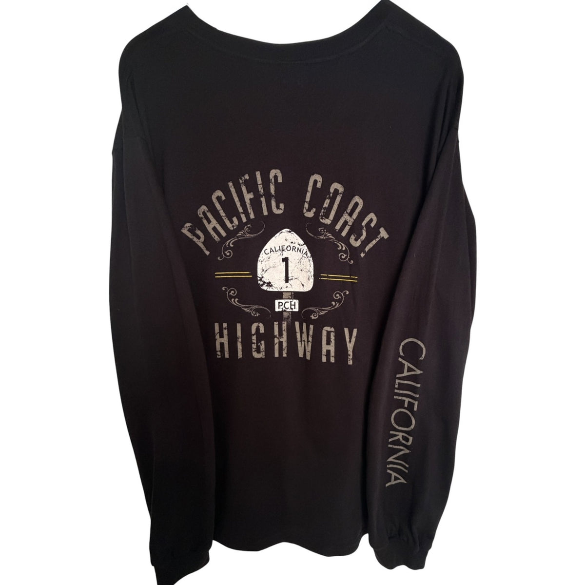 Crazy Shirts Black Pacific Coast Highway Tee T-Shirt - Men's XL