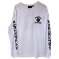 Harley Davidson Long Sleeve Shirt Mens XL White Skull Graphic Biker Tee