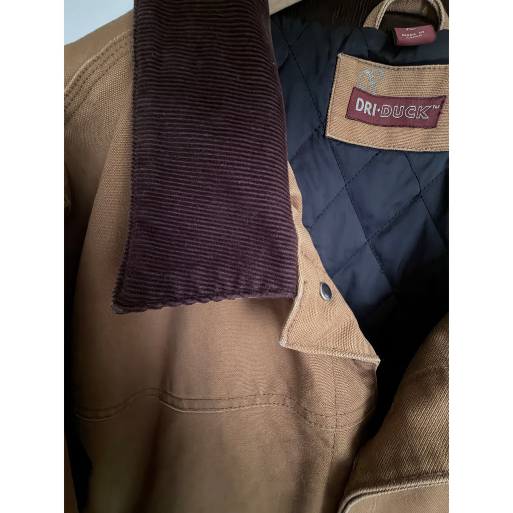 DRI DUCK Blanket Lined Canvas Chore Jacket Mens XL Brown Reinke Workwear