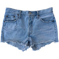 Levi's 501 Denim Shorts Womens 29 Cut Off Distressed Light Wash