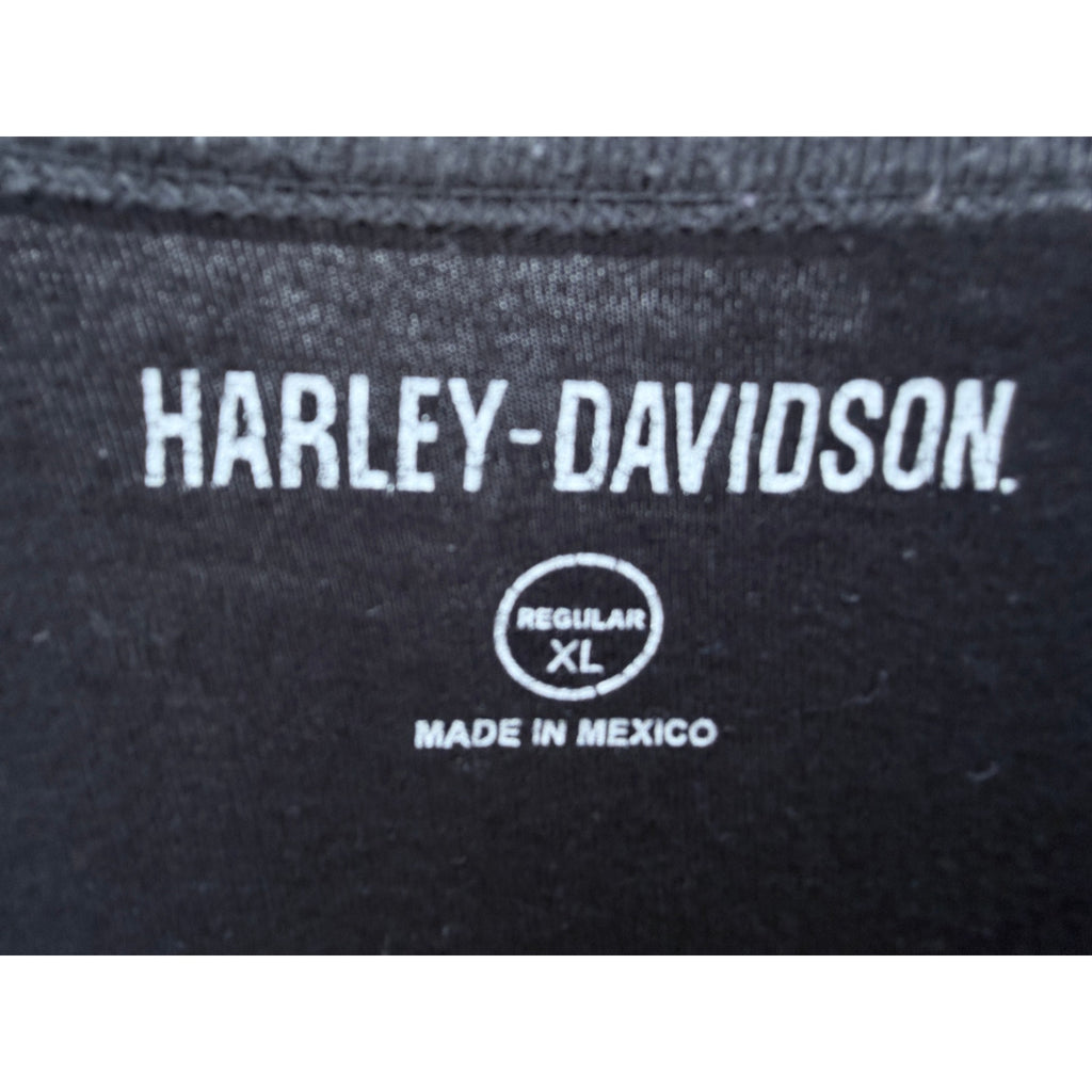 Harley Davidson Long Sleeve Shirt Mens XL Black Gray Motorcycle Graphic Tee